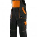 LUXY nohavice na traky ROBIN čierno-oranžová